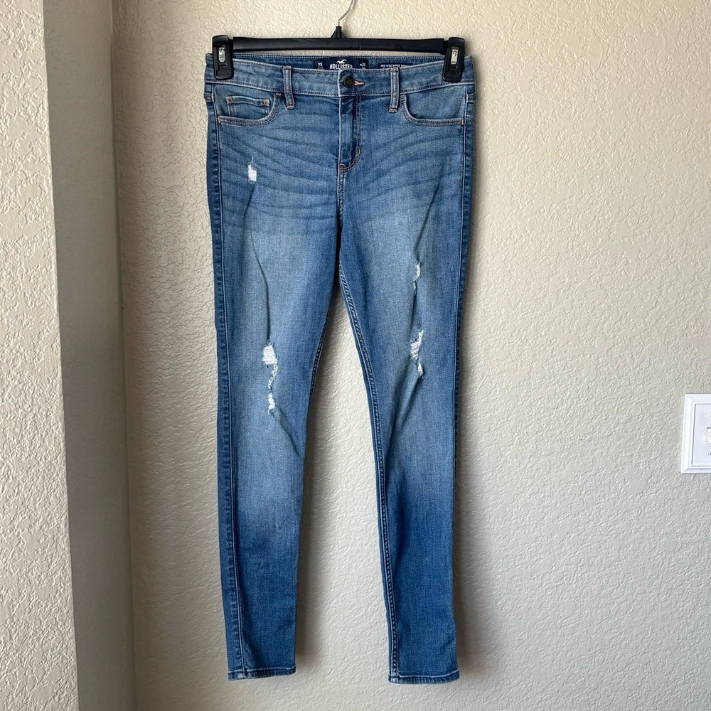 Hollister Mid Rise Super Skinny Medium Wash Jeans 28/7S